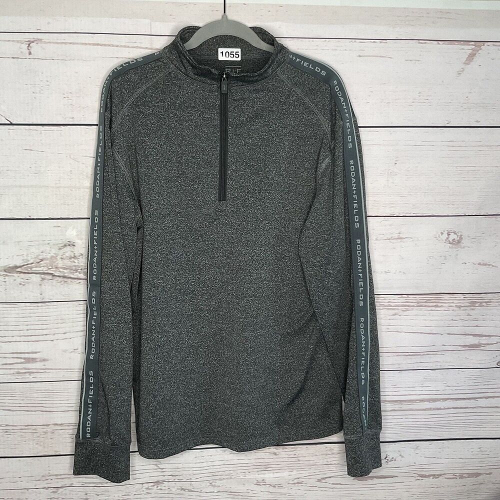 Rodan And Fields Long Sleeve Men’s Medium Jersey Shirt Yoga Workout Pullover Zip
